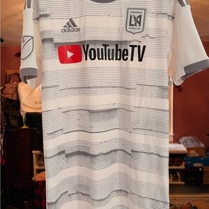 adidas White and Gray Short Sleeve Tee